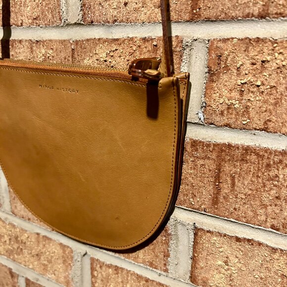 Minor History Leather Smile Crossbody Handbag Bag - Oiled Saddle - Picture 7 of 13